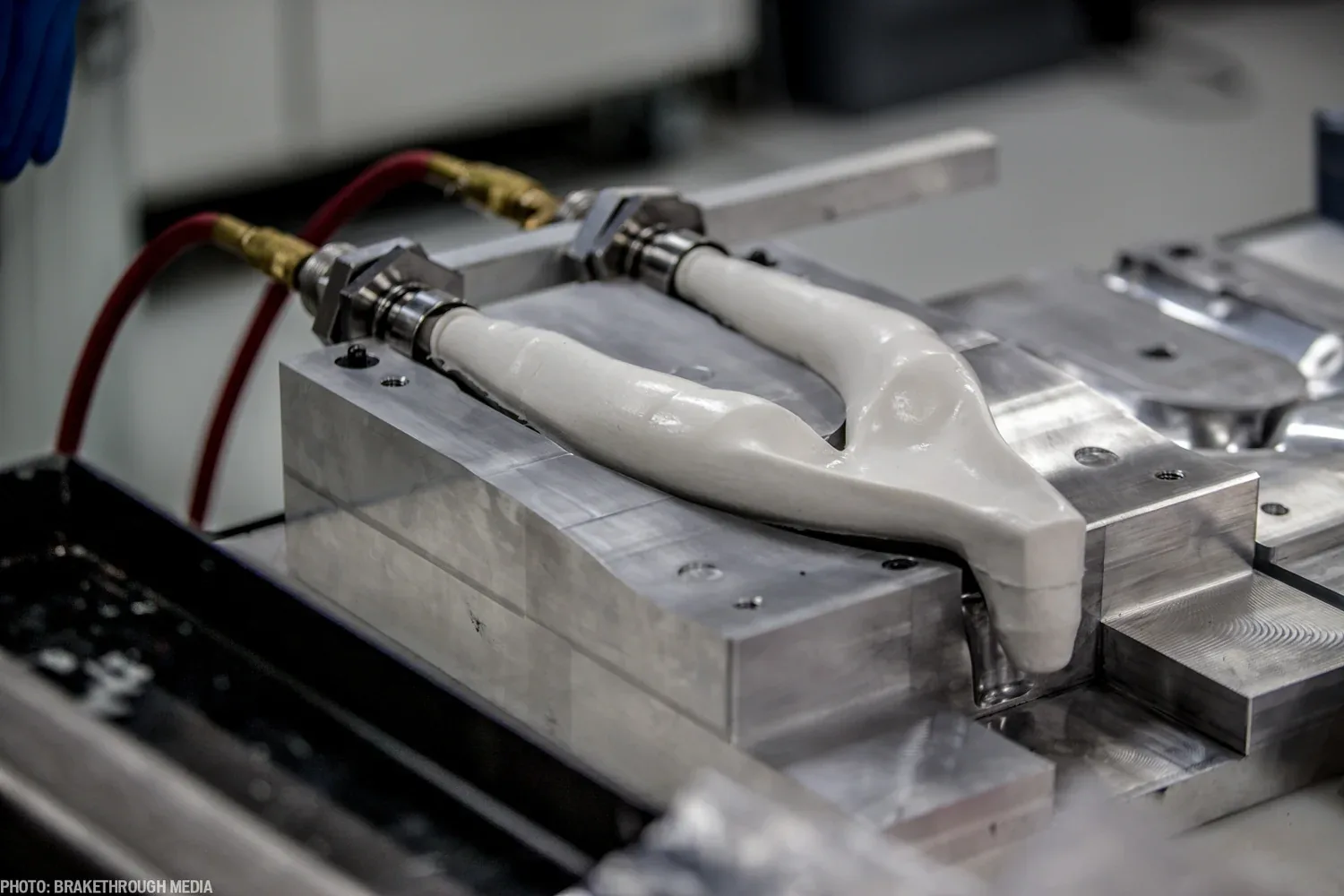 Mandrel and tooling we designed.