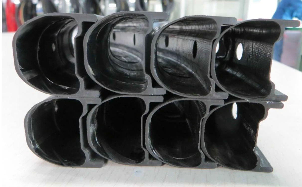 Production rims I designed, cross-sectioned for inspection.