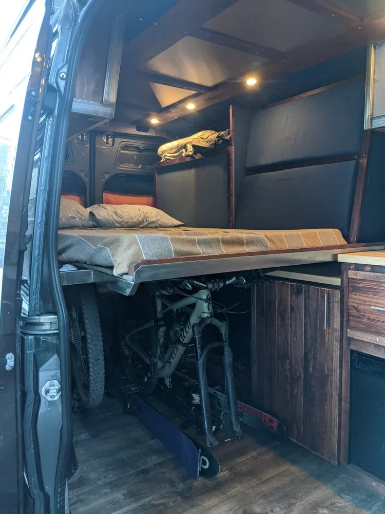 Interior — sleeping platform.